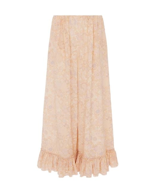 Chloé Natural Chloé Cropped Fluid Trousers