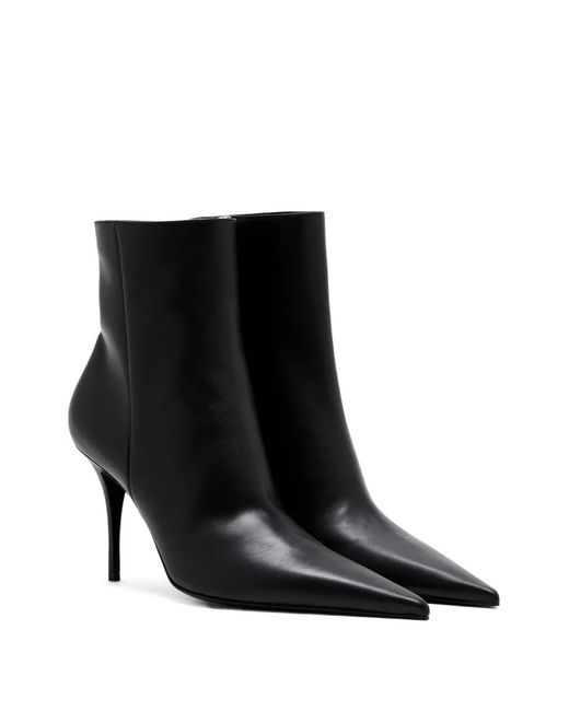 AMINA MUADDI Black Stiletto Leather Boots