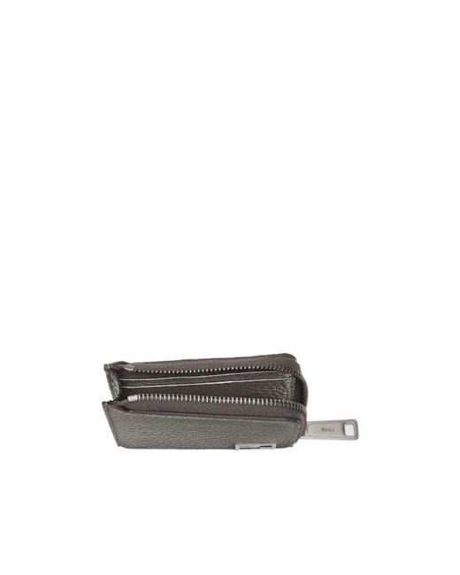 Fendi Gray Logo Card Bag for men