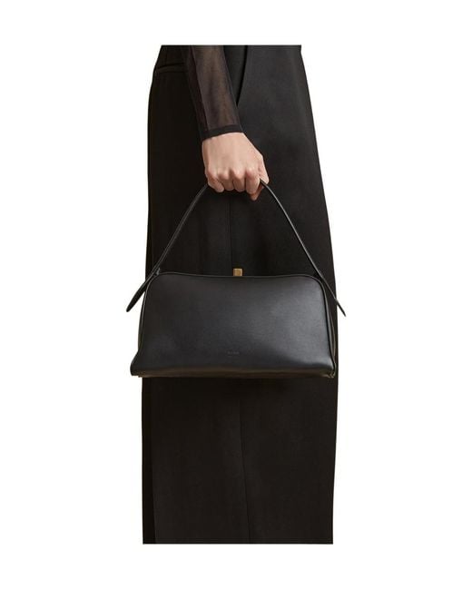 Khaite Black Cate Top Handle Bag