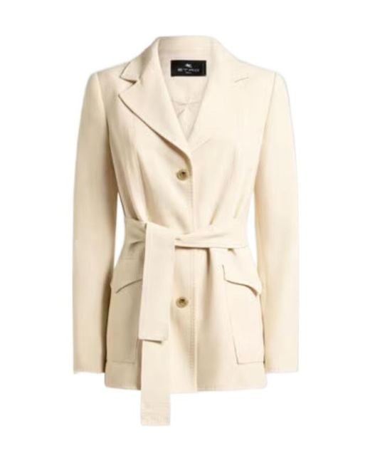 Etro Natural Belted Field Jacket