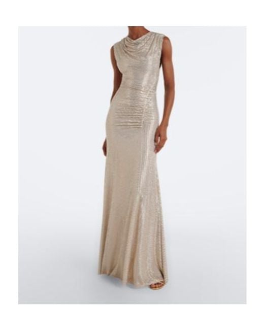 Roland Mouret White Embellished Gathered Gown