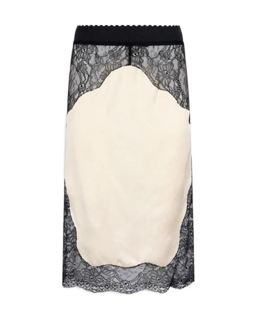 The Attico Multicolor And Ivory Midi Skirt