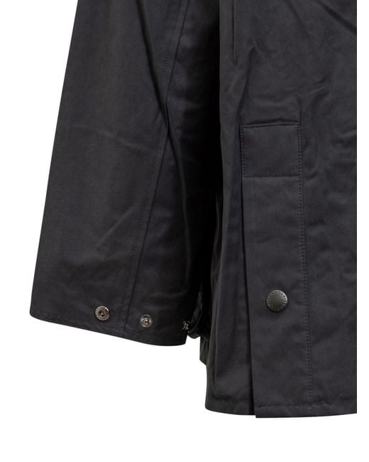 Barbour Black Bedale Corduroy-Collar Shirt Jacket for men