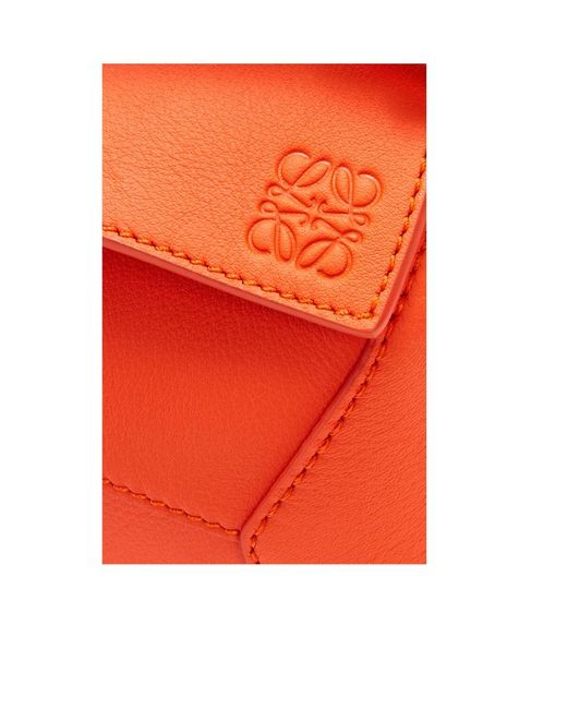 Loewe Orange Mini Puzzle Top Handle Bag