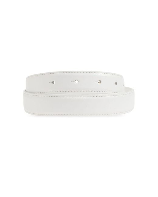 Dolce & Gabbana White Dg Buckled Belt
