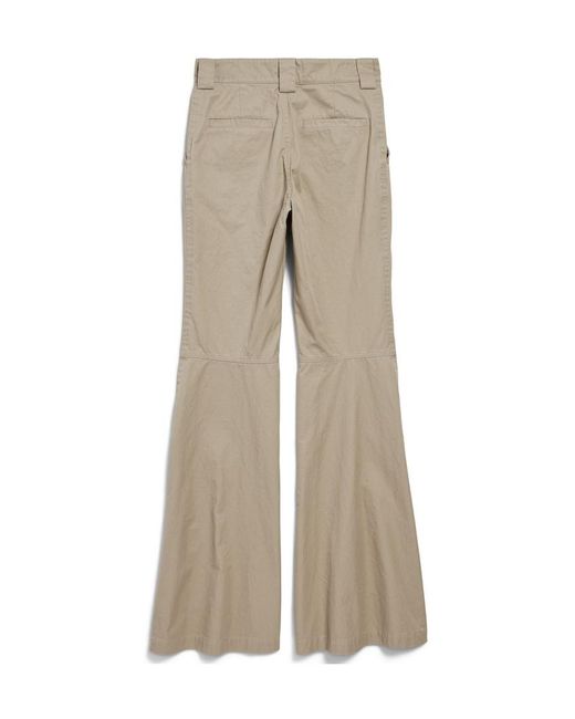 Balenciaga Natural Mid-Waisted Flared Pants