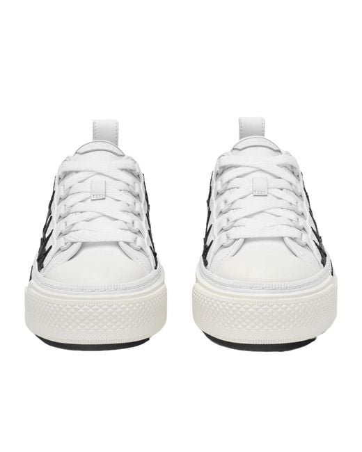 Amiri White Star Patch Lace-Up Sneakers