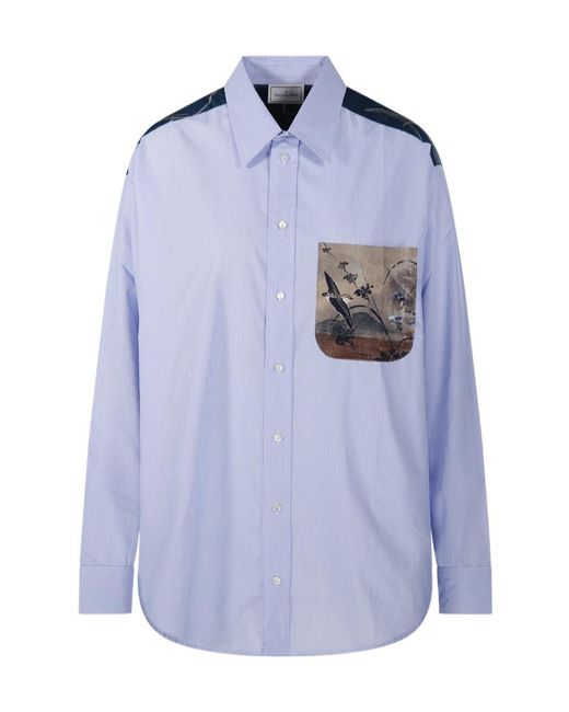 Pierre Louis Mascia Blue Long-Sleeved Shirt