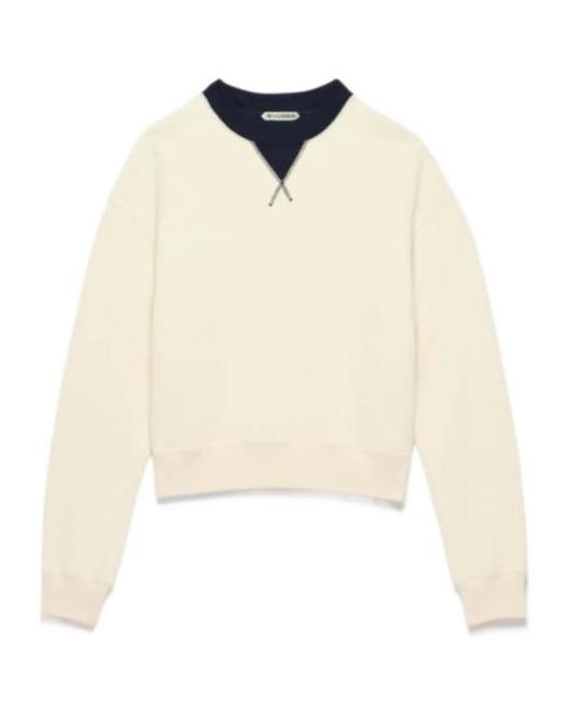 J.W. Anderson White Contrast Crew Neck Knitwear