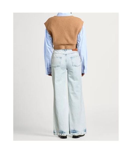 MAX&Co. Blue Wide-Leg Jeans