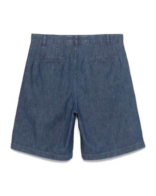 Aspesi Blue Denim Shorts for men