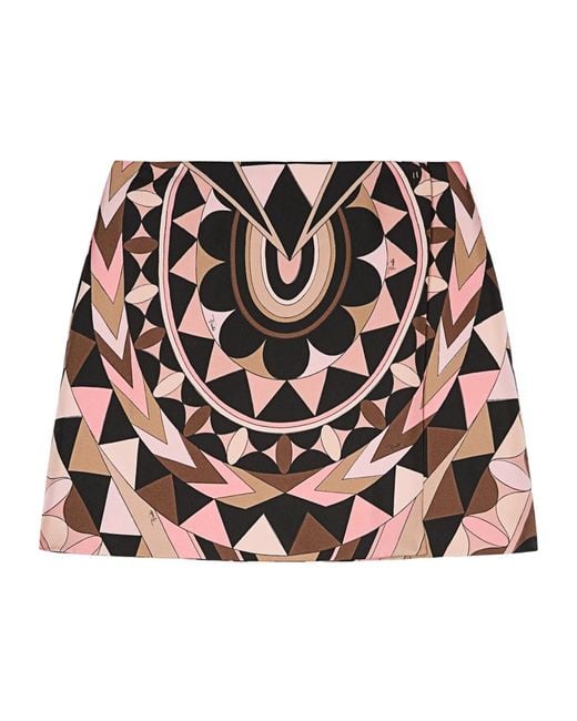 Emilio Pucci Multicolor Pucci Geometric Print Mini Skirt