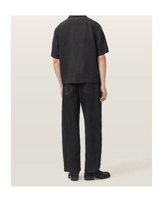 AllSaints Black Belt Loop Jeans for men