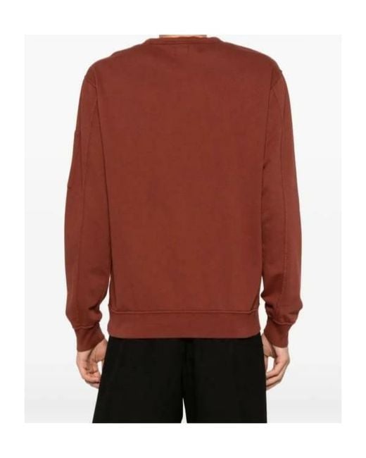 C P Company Brown Lens-Detail Sweatshirt for men