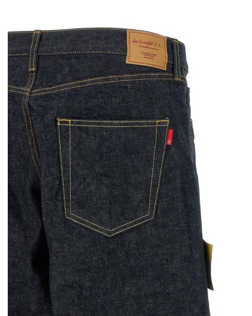 Undercover Blue Belt-Loop Jeans for men