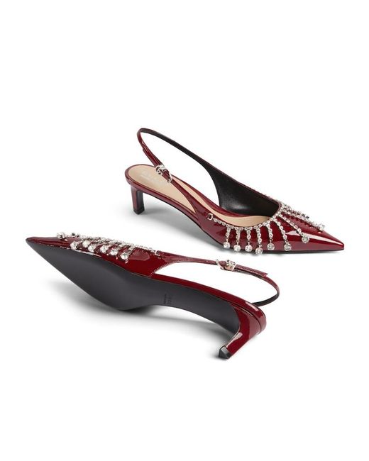 Gucci Brown Crystal Chain High Heels