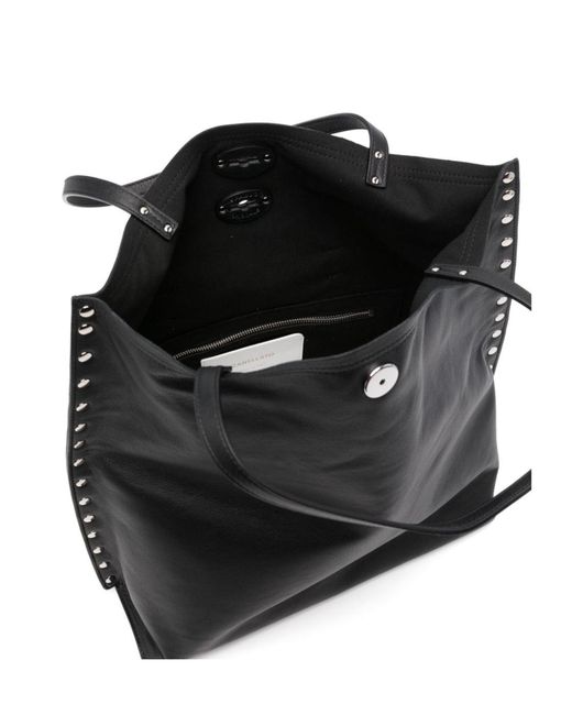 Zanellato Black A'Spasso Foldover Top Medium Tote Bag