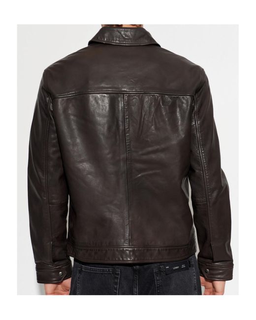 AllSaints Gray Nates Button-Up Jacket for men