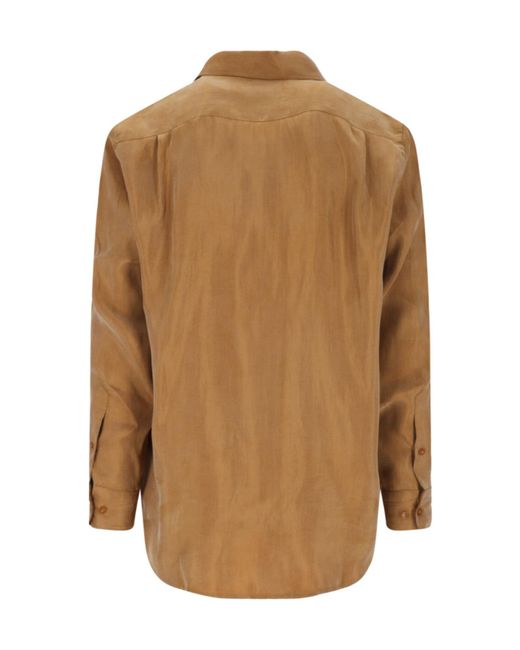 Vivienne Westwood Brown Orb Embroidered Shirt for men