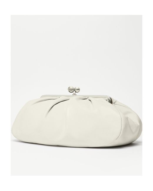 Weekend by Maxmara White Large Pleated Shoulder Bag