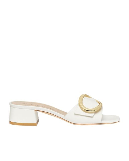 Stuart Weitzman Natural Benni 35 Slide Sandals