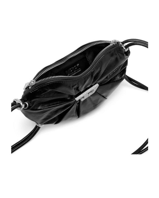 DIESEL Scrunch-D Heart Shoulder Bag in Black | Lyst UK