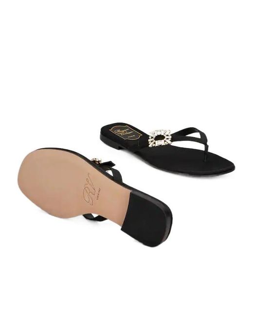 Roger Vivier White Thong Mules