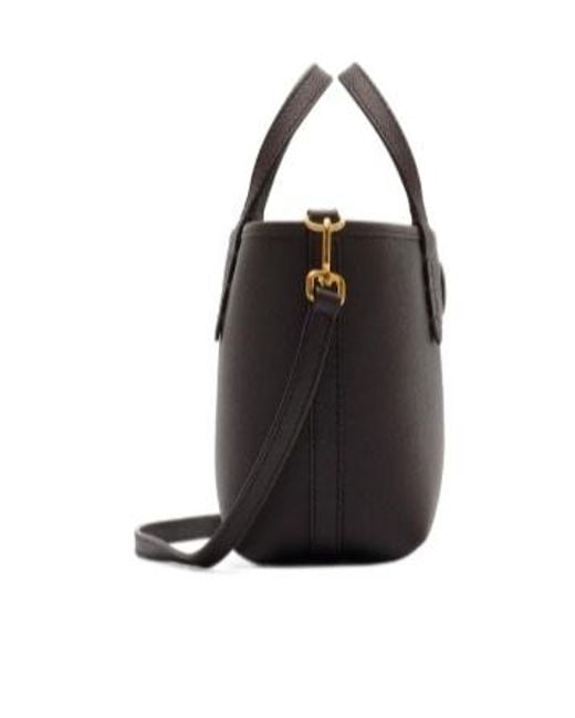 Burberry Black Mini Bloomsbury Reversible Checked Top Handle Bag