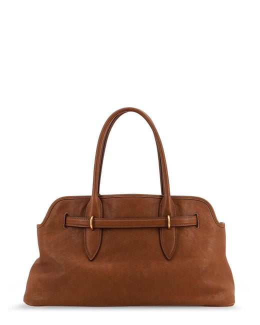 Miu Miu Brown Logo Tote Bag
