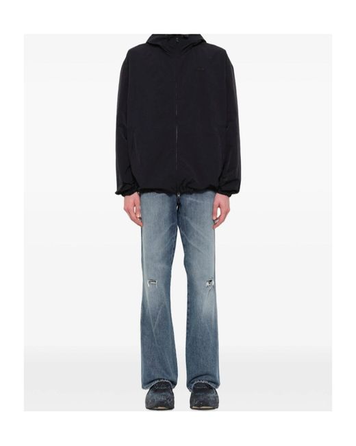 DIESEL Blue J-Askott Logo-Patch Jacket for men