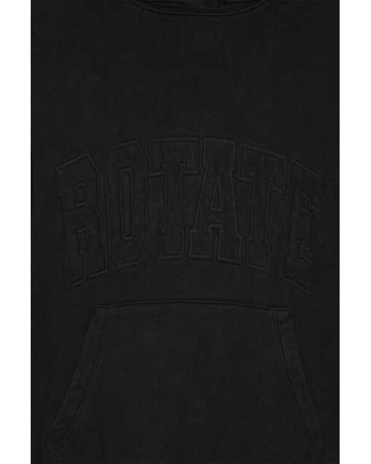 ROTATE BIRGER CHRISTENSEN Black Sunday Washed Heavy Hoodie