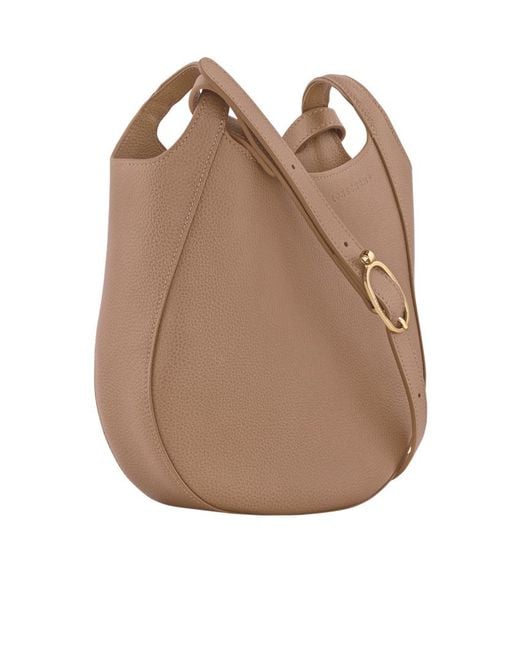 Longchamp Natural Small Le Foulonné Leather Cross Body Bag