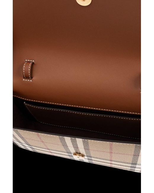 Burberry Natural Check Patterned Hampshire Shoulder Bag