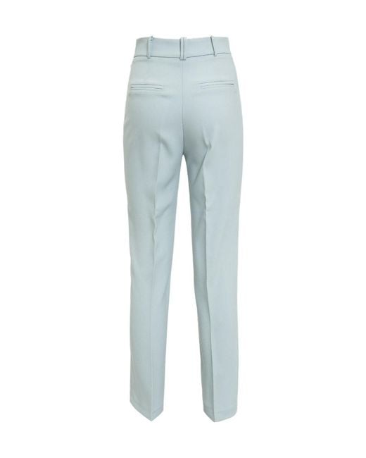 HEBE STUDIO Blue High-Waist Trousers