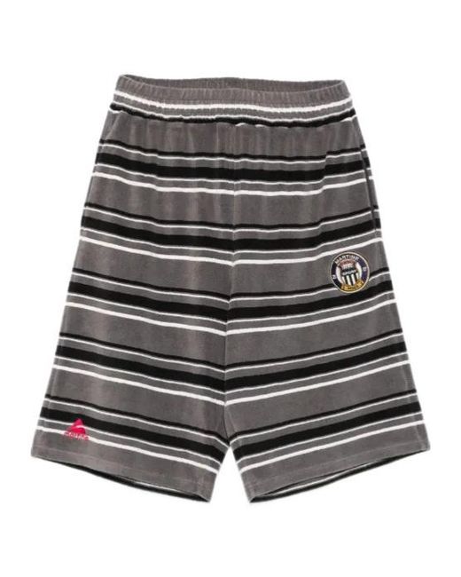 Martine Rose Gray Striped Shorts for men