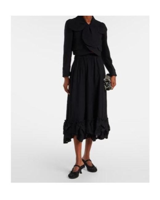 Comme des Garçons Black Cropped Wool Jacket