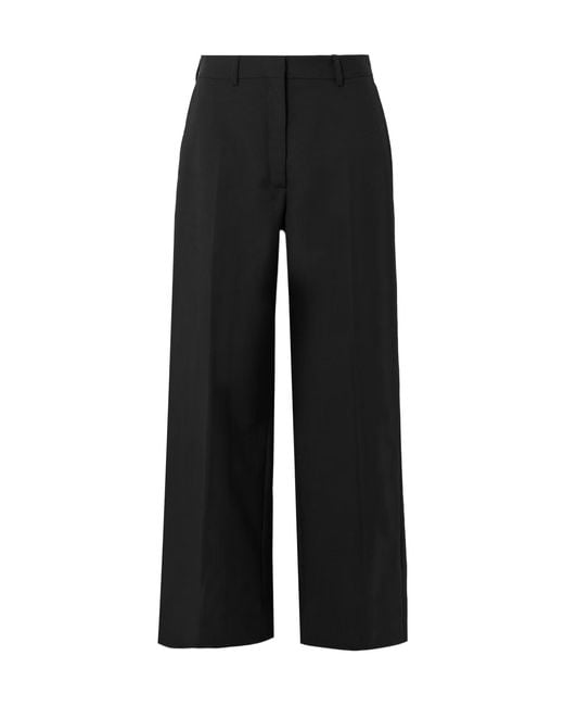 Calvin Klein Black Simone Wool Wide-Leg Pants