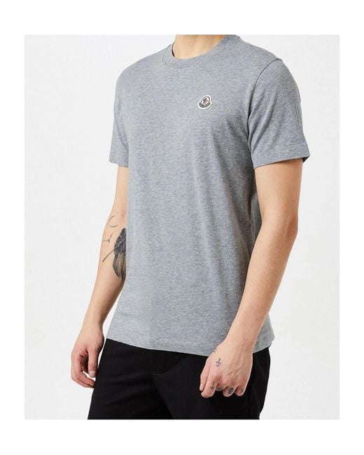 Moncler Gray Logo T-Shirt Three-Pack for men