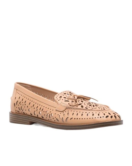 Twinset Brown Cut-Out Slip-On Loafers