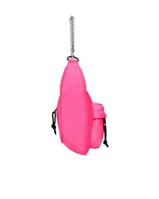 Balenciaga Pink Raver Medium Chained Shoulder Bag