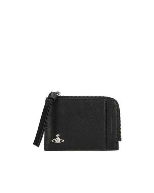 Vivienne Westwood Black Zip-Around Card Wallet