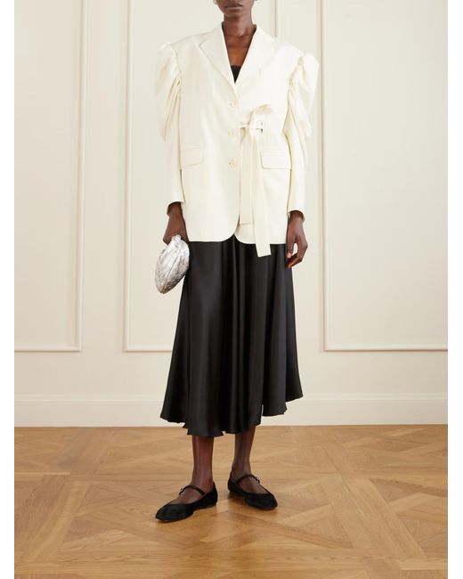 Simone Rocha White Belted Suit Jacket