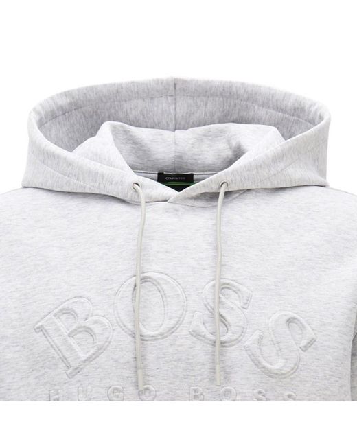 Boss Gray Embroidered Logo Sweater for men