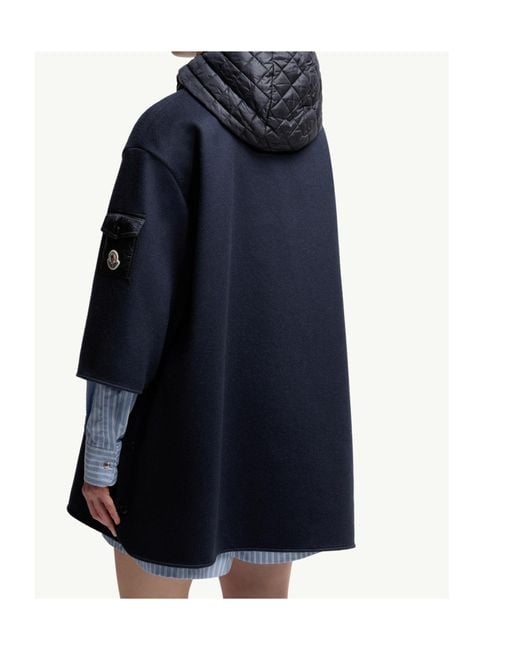 Moncler Blue Poczno Zipped Cape