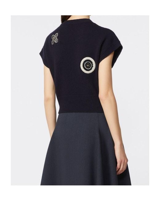 Max Mara Black Wool-Cashmere Sweater Vest