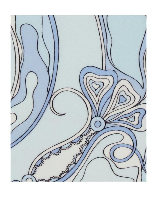 Emilio Pucci Blue Spaghetti-Strap One-Piece Swimsuit
