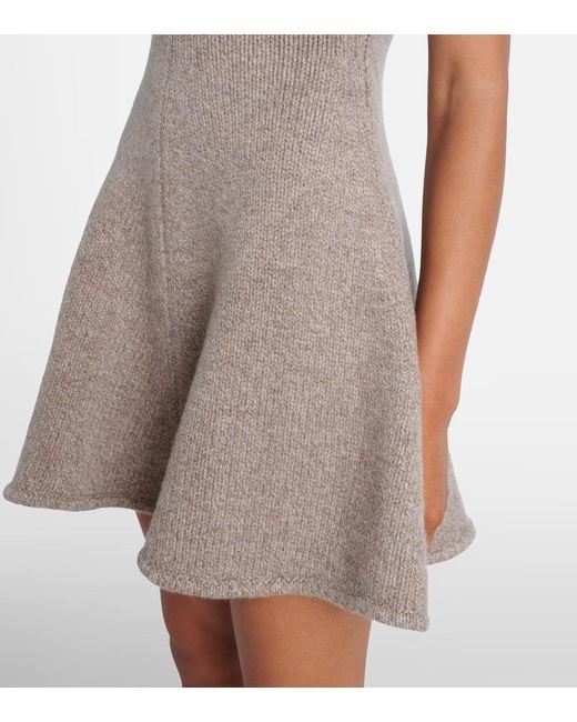 Magda Butrym Gray Cashmere-Blend Minidress