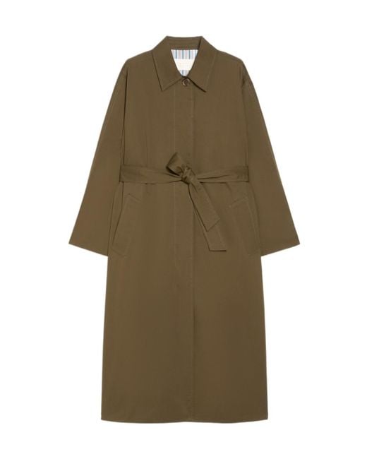 iBlues Green Straight-Fit Trench Coat