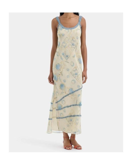 Sir White Cecile Ruffle Slip Dress